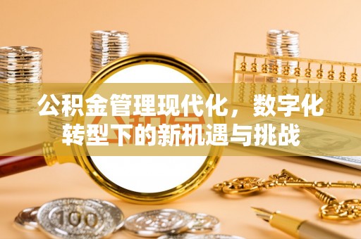 市北公积金管理现代化，数字化转型下的新机遇与挑战