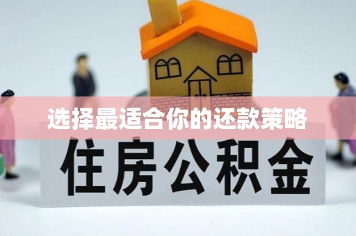 市北选择最适合你的还款策略